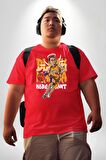 Lakers 24 Numara Basketbol Kırmızı Büyük Beden Erkek Kadın Unisex Basic Ön Baskılı Tişört