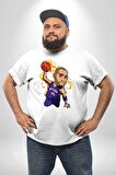 Toronto Raptors Basketbol  Beyaz Büyük Beden Kadın Erkek Ünisex  Basic Ön Baskılı Tişört