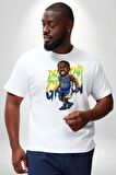 Draymond Green Basketbol Golden State  Beyaz Büyük Beden Kadın Erkek Ünisex  Basic Ön Baskılı Tişört