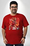 Chicago Bulls 91 Dennis Rodman Kırmızı Büyük Beden Erkek Kadın Unisex Basic Ön Baskılı Tişört