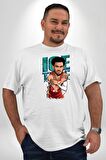 Trae Young Basketbol Oyuncusu Karikatür Atlanta Hawks Beyaz Büyük Beden Kadın Erkek Ünisex  Basic Ön Baskılı Tişört