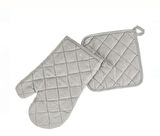 Yılbaşı Özel Mandala Temalı Hediyelik Fırın Eldiveni Seti Gri 35x40 cm