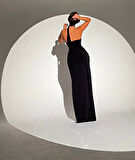 Livizmir Moda Kadın Sandy Kumaş Yırtmaç Ve Sırt Dekolteli Maxi Boy Elbise 