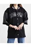 Livizmir Moda Complex Kolej Oversize T-shirt - Siyah