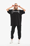 Livizmir Moda Unisex Taş Desenli Oversize T-Shirt - Beyaz