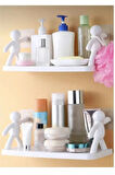 2 Adet Özel Raf Baharatlık -Makyaj Malzeme Rafı Kendinden Yapışkanlı Banyo Mutfak Organizer Raf