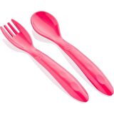 Babyjem Dökülmeyen Tabak & Mama Kaşık Çatal Takımı Pembe ART-350/495