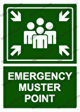 EMERGENCY MUSTER POINT Uyarı Levhası