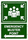 EMERGENCY MUSTER POINT Uyarı Levhası