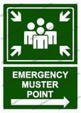EMERGENCY MUSTER POINT Uyarı Levhası