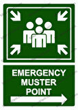 EMERGENCY MUSTER POINT Uyarı Levhası