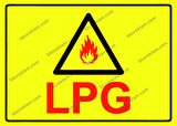 LPG  Uyarı Levhası