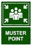 MUSTER POINT Uyarı Levhası