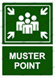 MUSTER POINT Uyarı Levhası