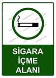 Sigara İçme Alanı Uyarı Levhası