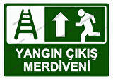 Yangın Çıkış Merdiveni Uyarı Levhası