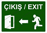 Çıkış/ Exıt Uyarı Levhası