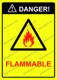 Danger! Flammable Uyarı Levhası