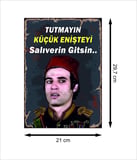 Kemal Sunal Retro Ahşap Poster