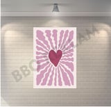 Love Retro Ahşap Poster