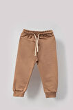 Tarz Etiketli Mevsimlik Pamuklu Bebek&Çocuk 2'li Alt Üst Takım-Bej | 1-2 Yaş