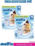Molfix 4 Numara Maxi 200'lü Bel Bantlı Bez