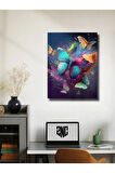 Kelebek Teması, Özel Tasarım Kağıt Poster, Duvar Sanatı