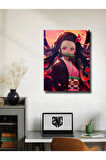 Nezuko - Demon Slayer - Anime & Manga Posterleri, Özel Tasarım Kağıt Poster, Duvar Sanatı