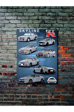 Nissan Skyline Series, Eşsiz Tasarım Otomobil Posterleri, Özel Tasarım Kağıt Poster