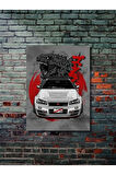 Nissan Skyline GTR34 - Eşsiz Tasarım Otomobil Posterleri, Özel Tasarım Kağıt Poster