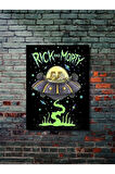 Spaceship - Rick And Morty - Film & Dizi Posterleri, Özel Tasarım Kağıt Poster, Duvar Sanatı