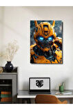 Bumblebee - Transformers - Dizi, Film ve Karakter Özel Tasarım Poster Serisi, Eşsiz Tasarım,