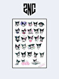 Kuromi, Çocuklar İçin Boyama Kitabı, (20 Tam Sayfa Resimli Boyama Kitabı) + 2 sayfa Sticker Hediyeli