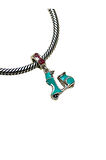 925 AYAR GÜMÜŞ SALLANTILI MAVİ SCOOTER CHARM