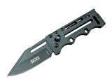 SOG AC77BK Siyah Yaprak Kamp Çakı 15 cm - Metal Sap, Kılıflı