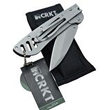 CRKT CR 0087 BK Kamp Çakı 18 cm - Metal Saplı, Otomatik, Kılıflı
