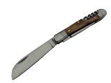 Balede Kamp Çakısı 18 cm - Tirbüşonlu, Metal Ahşap Sap