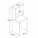 2 Kapaklı Raflı Çamaşır Makinesi Dolabı Çam - BDL0602