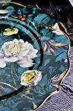 Flower 24 Parça 6 Kişilik Yaldızlı Dekorlu Bone China Yemek Takımı