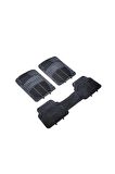 Audi A6 2001-2004 Araca Uyumlu Dekoratif Desenli Siyah Oto Paspas Takımı