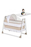 Meltem Lüks Sallanır Tenteli Portatif Sepet Beşik 5 Cm Sünger Yatak Hediyeli Bebek Beşiği