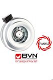 Bahçıvan 35.5 Cm Çapında Bdtx 355-a 1400 D/d 220/230 Volt Monofaze Yuvarlak Kanal Fanı Geriye Eğimli