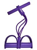 Body Trimmer 4 Lastikli Egzersiz Aleti El Ayak Direnç Yayı Lastiği Mor