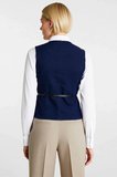 Kadın V Yaka Kolsuz Denim Yelek Düz Desen Regular Kalıp Astarsız Esnek Dokuma Comfort Kumaş