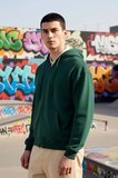 Erkek Kapüşonlu Düşük Kol Fermuarlı Oversize Kalıp Sweatshirt Fonksiyonel Dayanıklı Modern