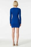 Kadın Uzun Kollu Bodycon Midi Plaj Elbisesi Balıkçı Yaka Detaylı Triko Kumaş L Beden Günlük Rahat