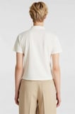 Kadın Bluz Crop Polo Yaka Kısa Kol Düğmeli Fitted Penye Süprem Örme Düz Fonksiyonel
