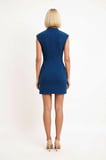 Kadın Kolsuz Dik Yaka Bodycon Mini Elbise Esnek Dokuma Astarsız Konforlu Kesim Günlük Rahat Modern