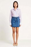 Kadın Mini Denim Etek Kemer Detaylı %100 Pamuk Rigid Dokuma Beden Günlük Rahat Modern Şık Konforlu