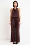Kadın Kolsuz Degaje Yaka Geniş Paça Pike Örme Takım Modal Polyester Karışım Rahat Kesim Günlük Şık